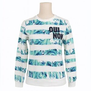 KENZO Paris Graphic Print Embroidered Crew Neck Sweatshirt Sz. S